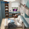 Blue custom kids room and children bedroom wardrobes